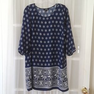 Pretty navy and white dress